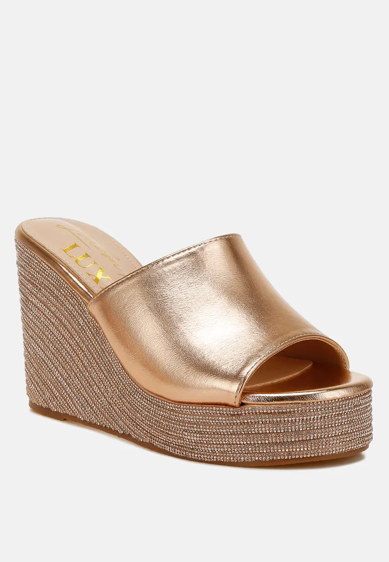 Wedge Heel Peep Toe Sandals By RAG