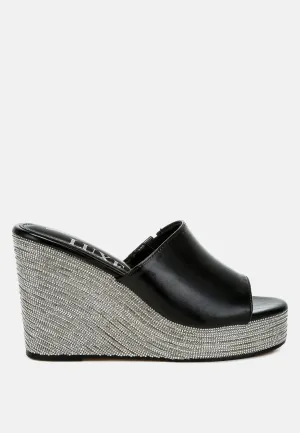 Wedge Heel Peep Toe Sandals By RAG