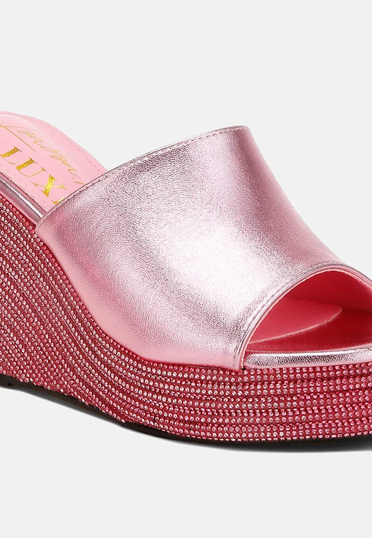Wedge Heel Peep Toe Sandals By RAG