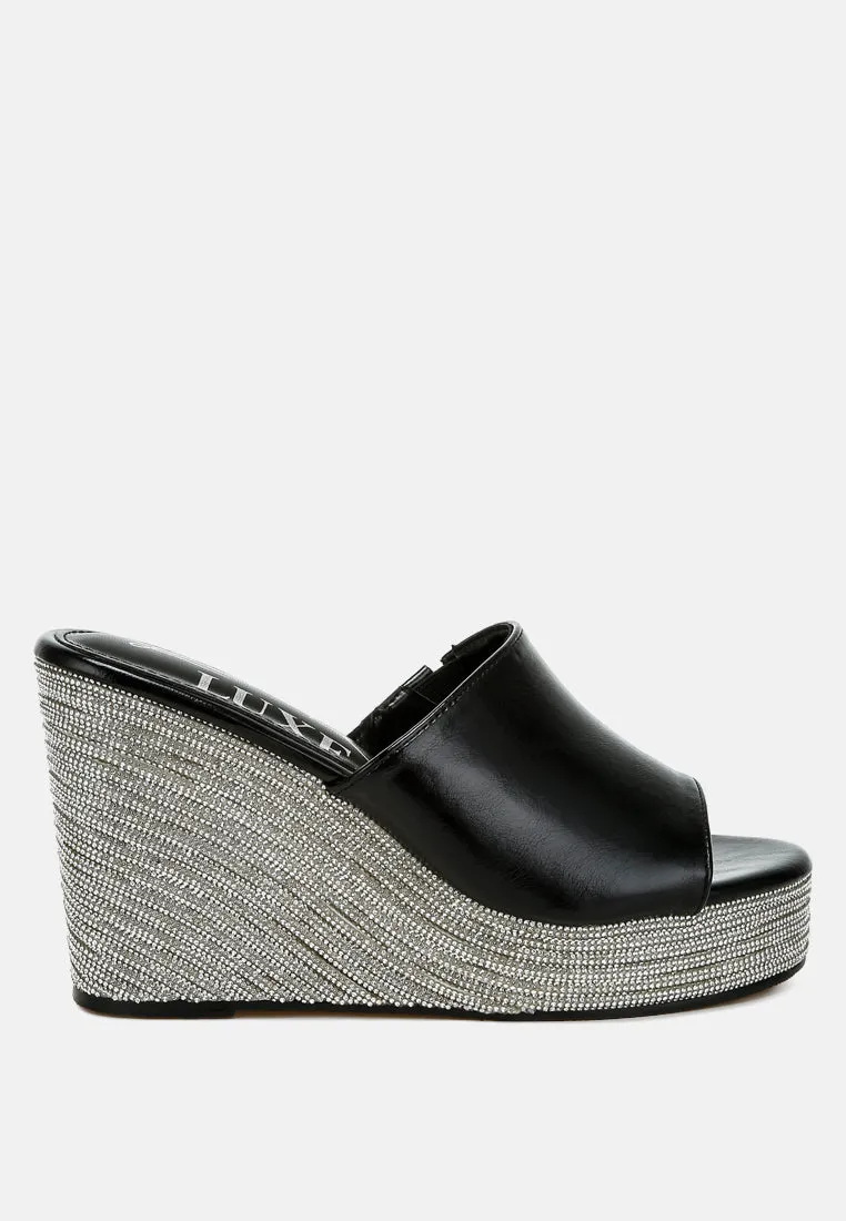 Wedge Heel Peep Toe Sandals By RAG