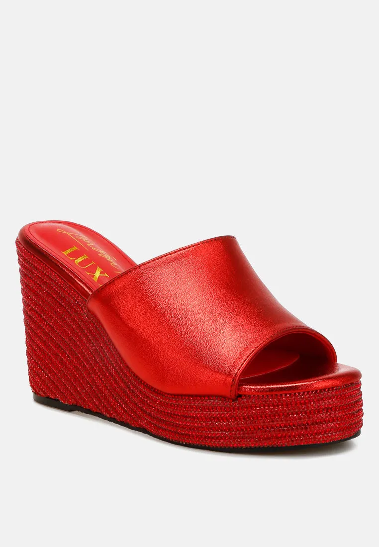 Wedge Heel Peep Toe Sandals By RAG