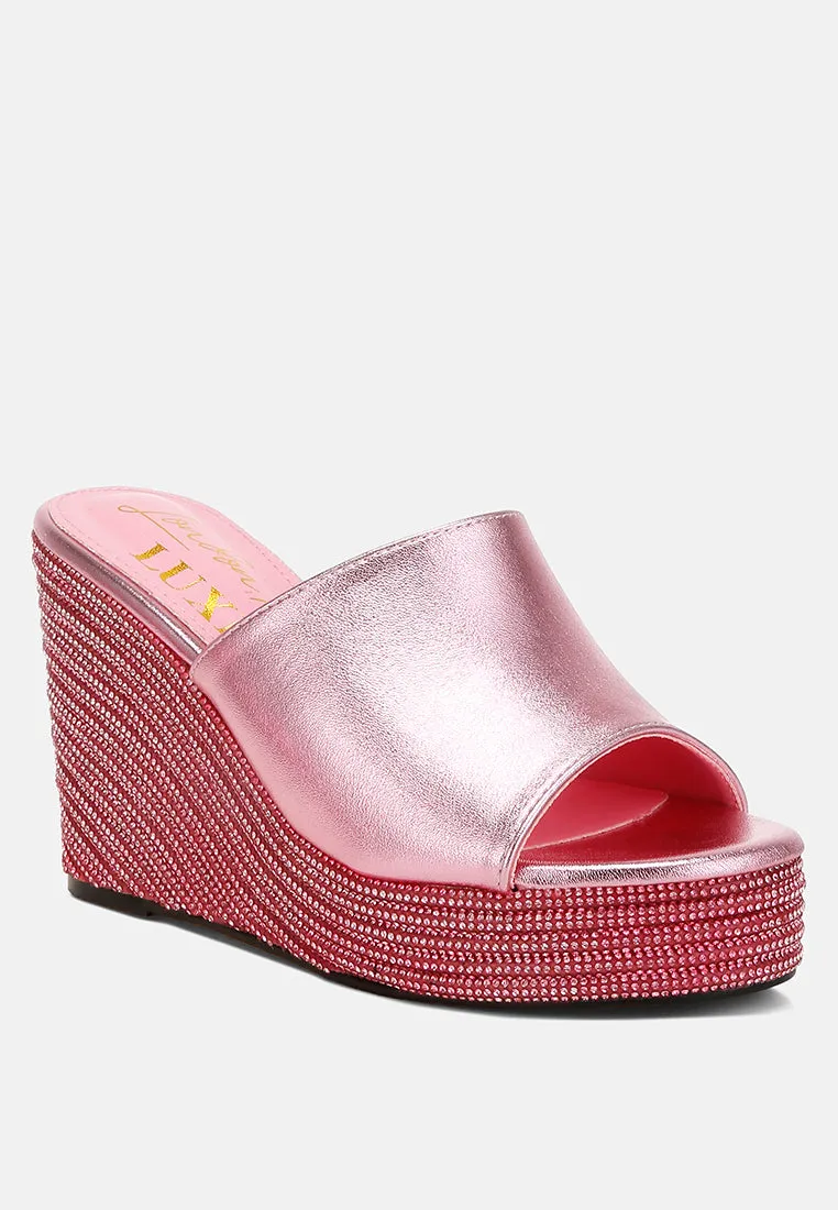 Wedge Heel Peep Toe Sandals By RAG