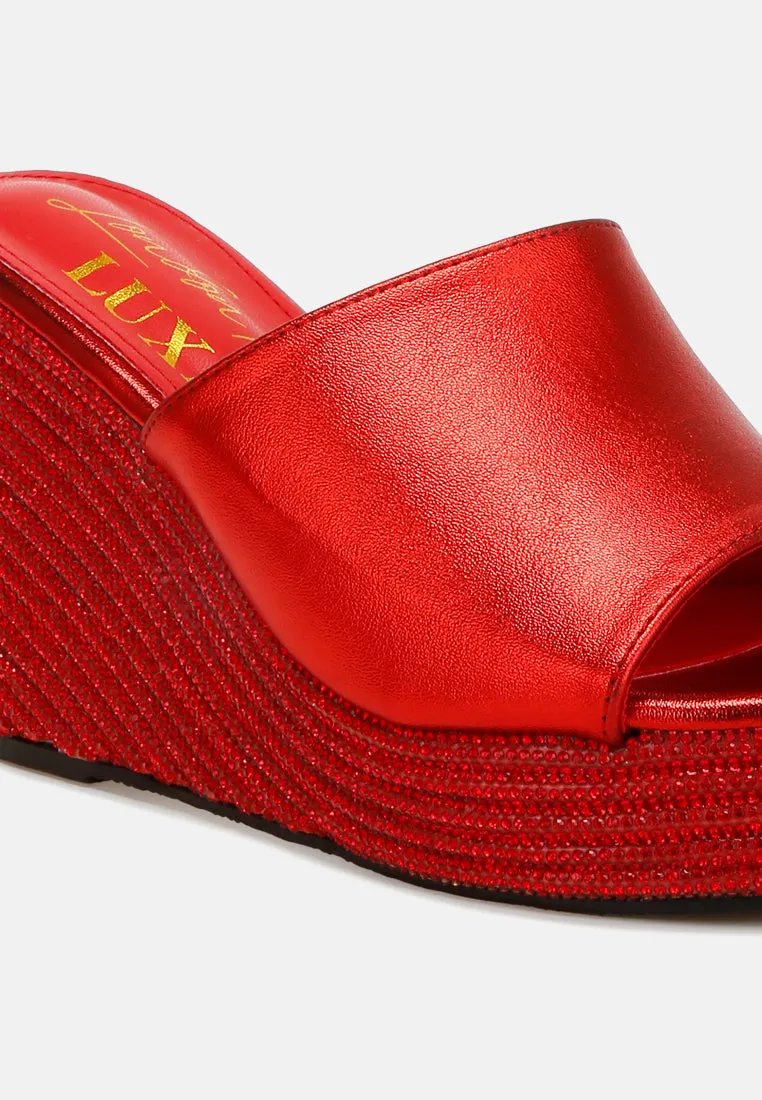 Wedge Heel Peep Toe Sandals By RAG
