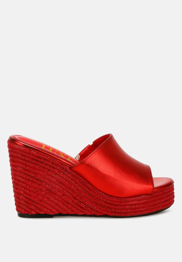 Wedge Heel Peep Toe Sandals By RAG