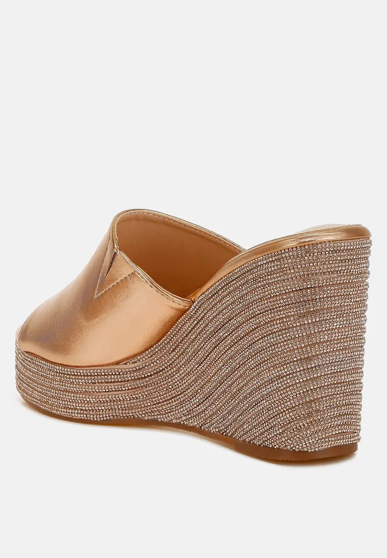 Wedge Heel Peep Toe Sandals By RAG