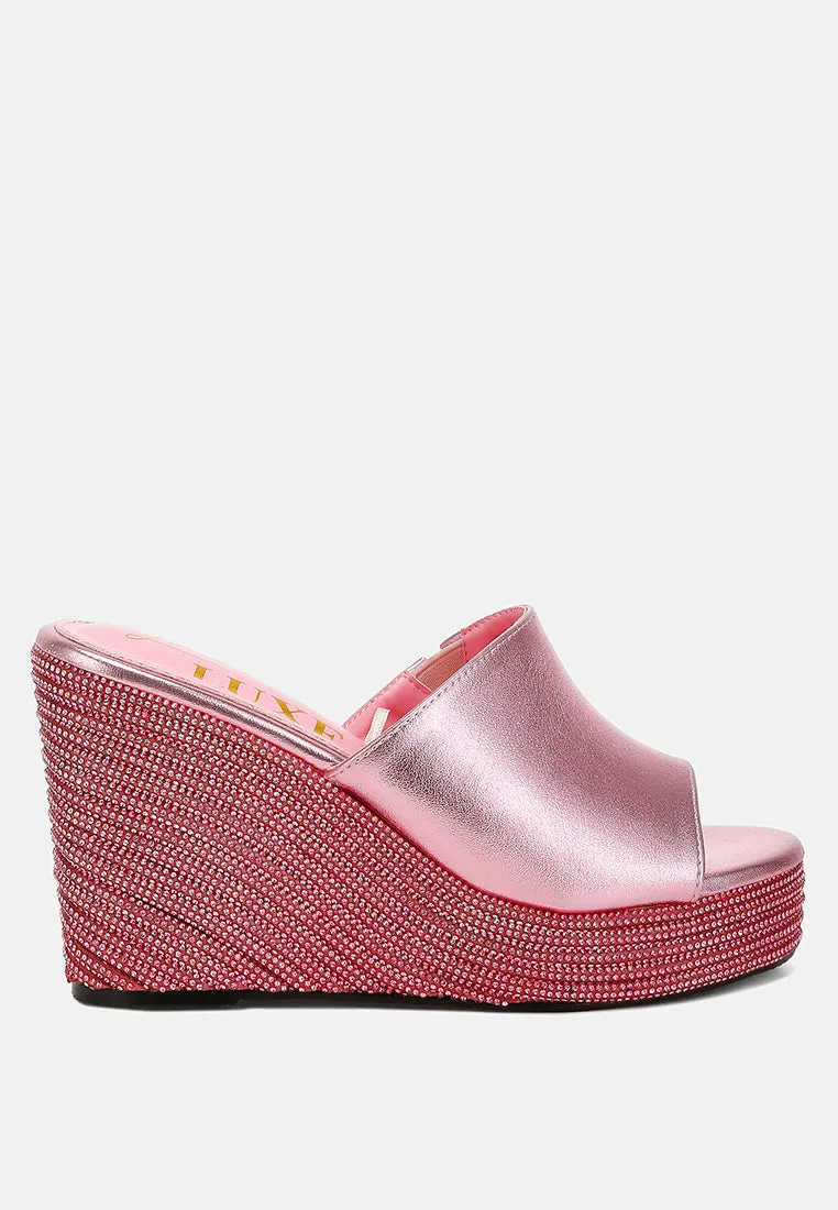 Wedge Heel Peep Toe Sandals By RAG