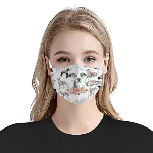 Whippet Floral Vintage EZ07 0207 Face Mask