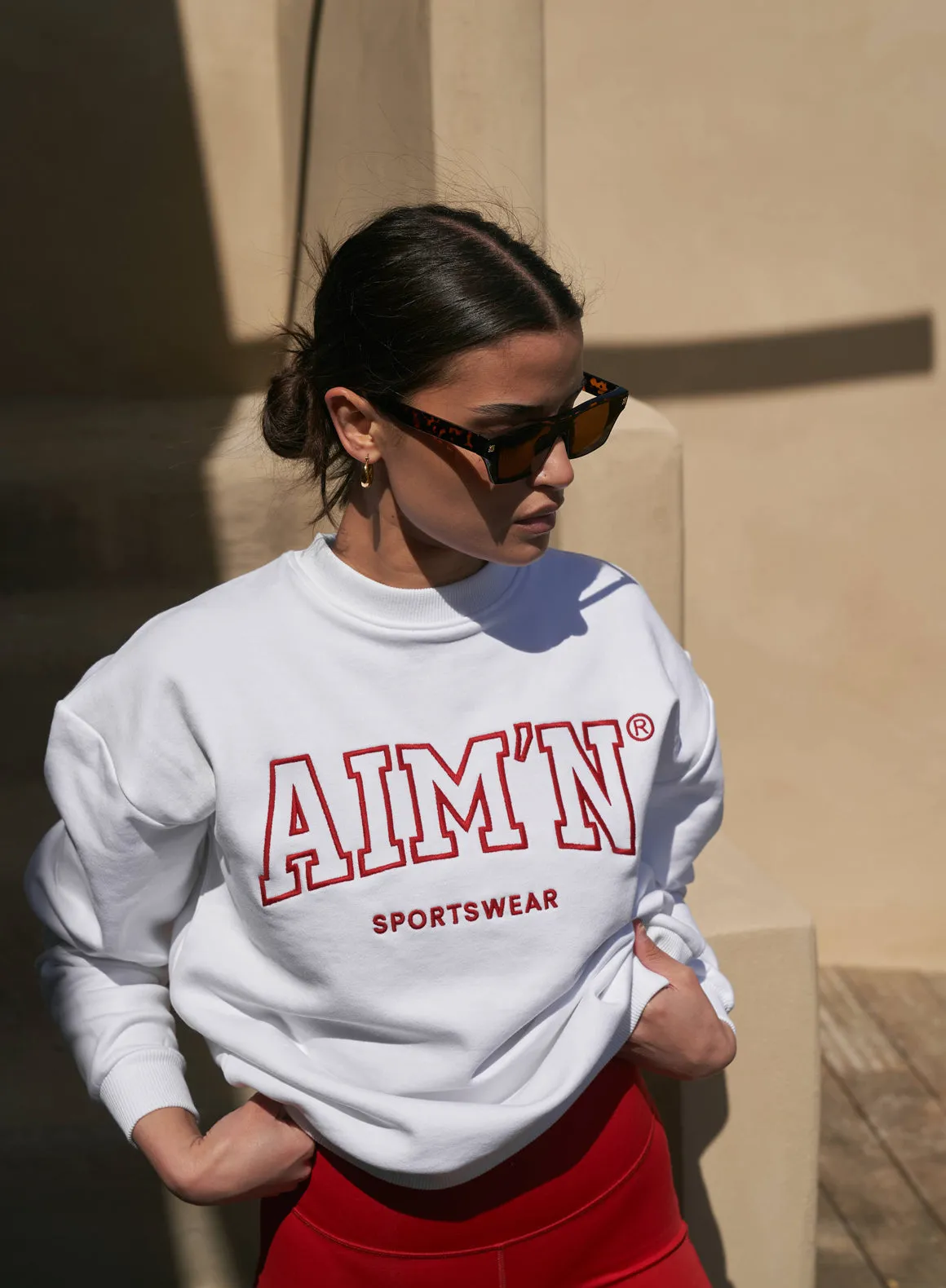White College Oversized Sweatshirt