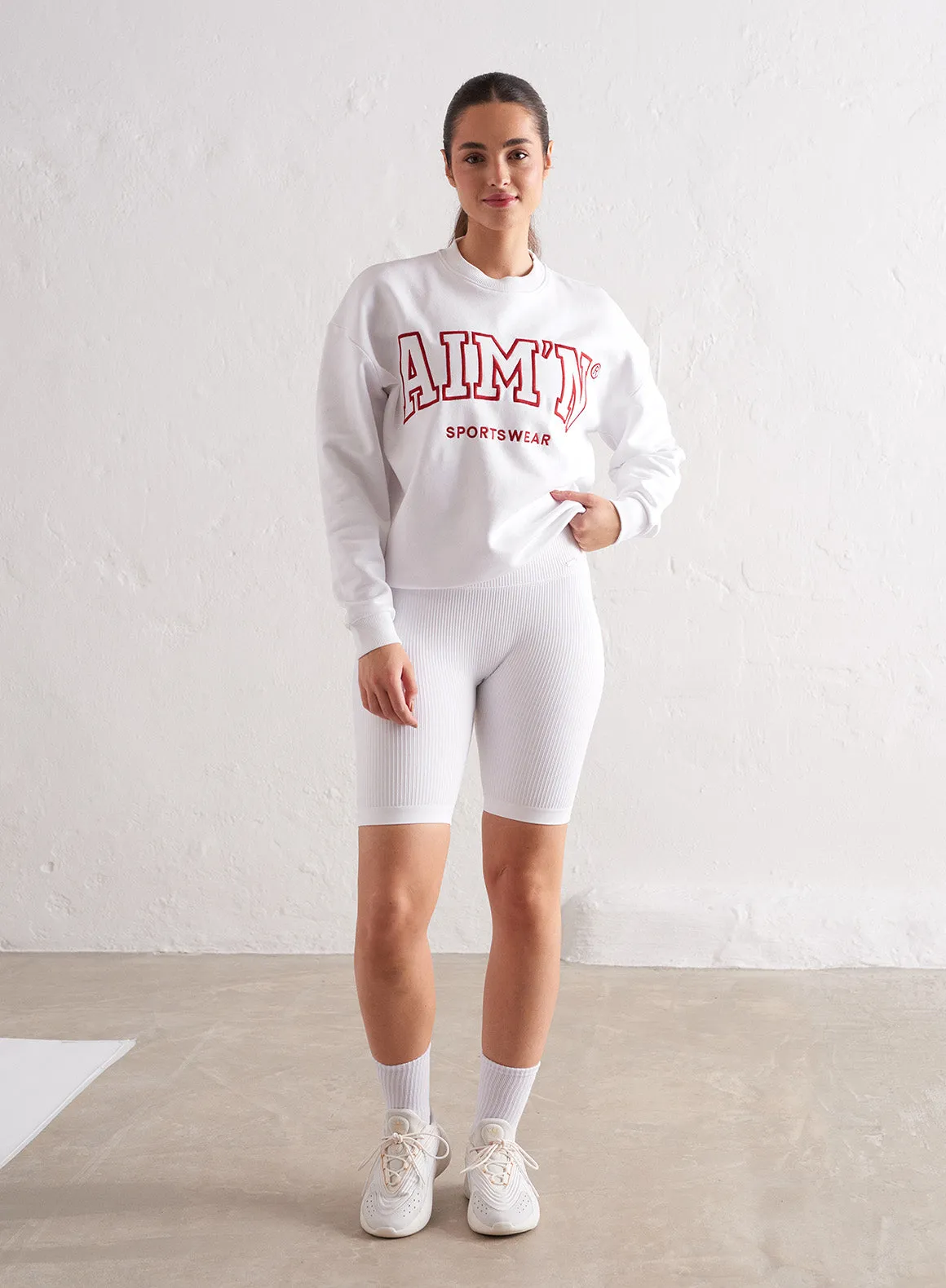 White College Oversized Sweatshirt