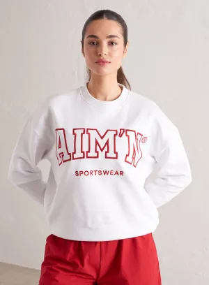 White College Oversized Sweatshirt