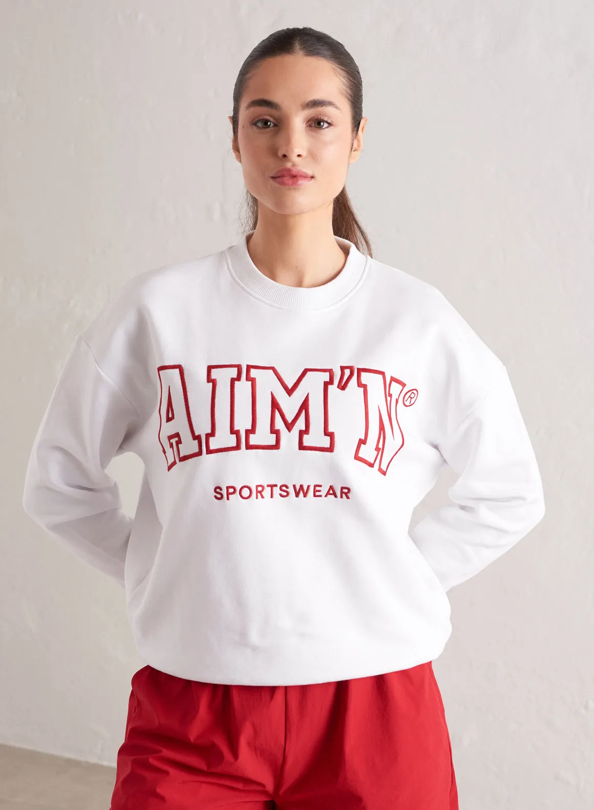 White College Oversized Sweatshirt