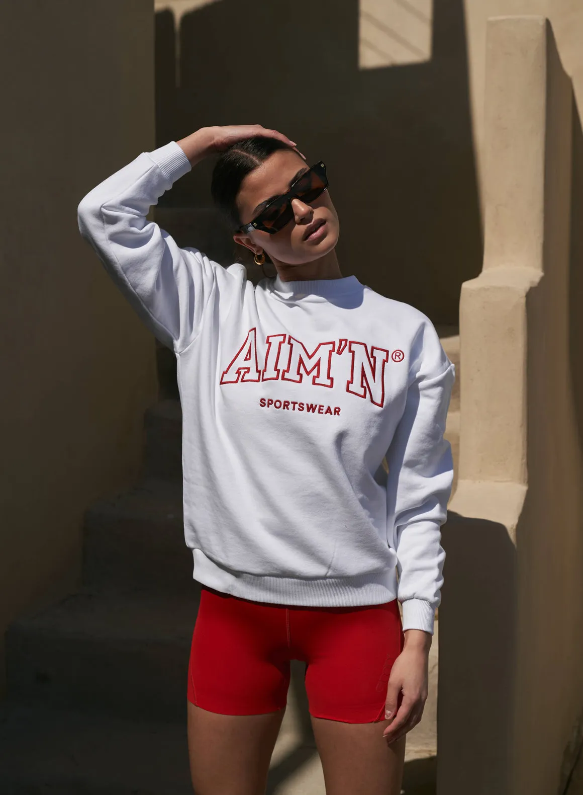 White College Oversized Sweatshirt