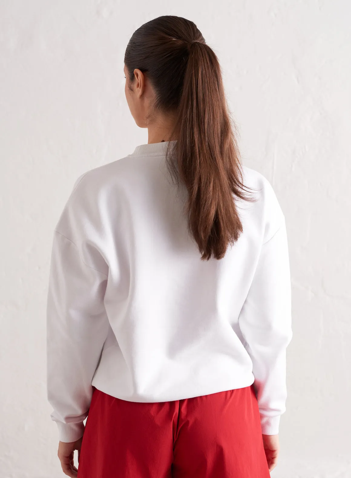 White College Oversized Sweatshirt