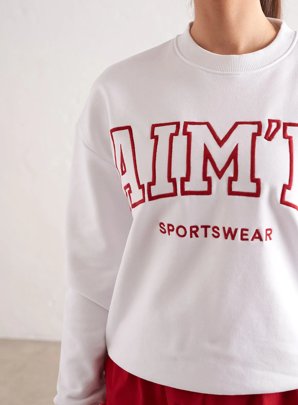 White College Oversized Sweatshirt