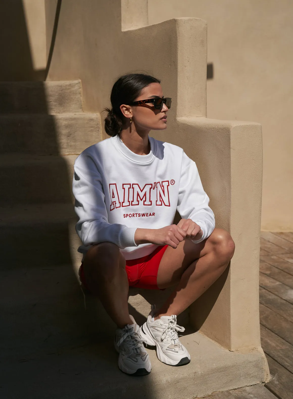White College Oversized Sweatshirt