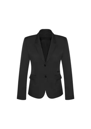 Womens Comfort Wool Stretch 2 Button Mid Length Jacket