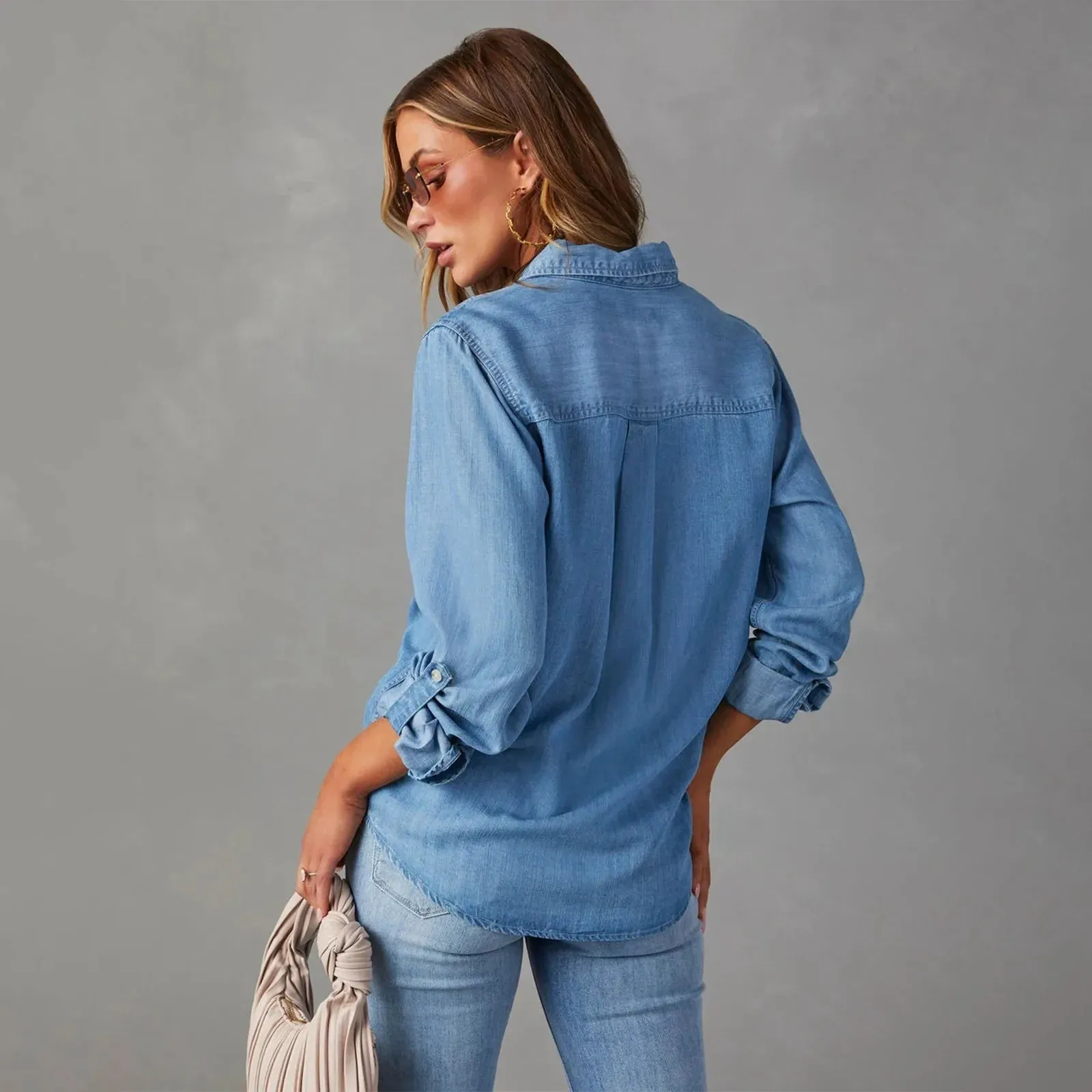 Women's Denim Vest Shirt