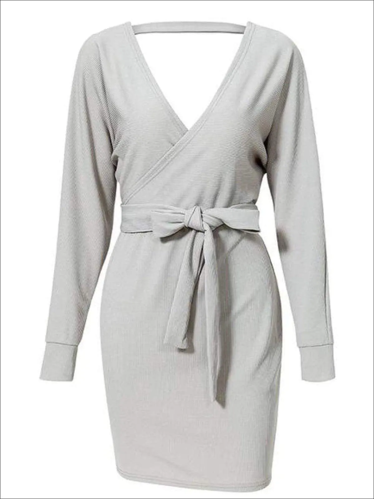 Women's Fall Knit Fashion Wrap Sweater Dress