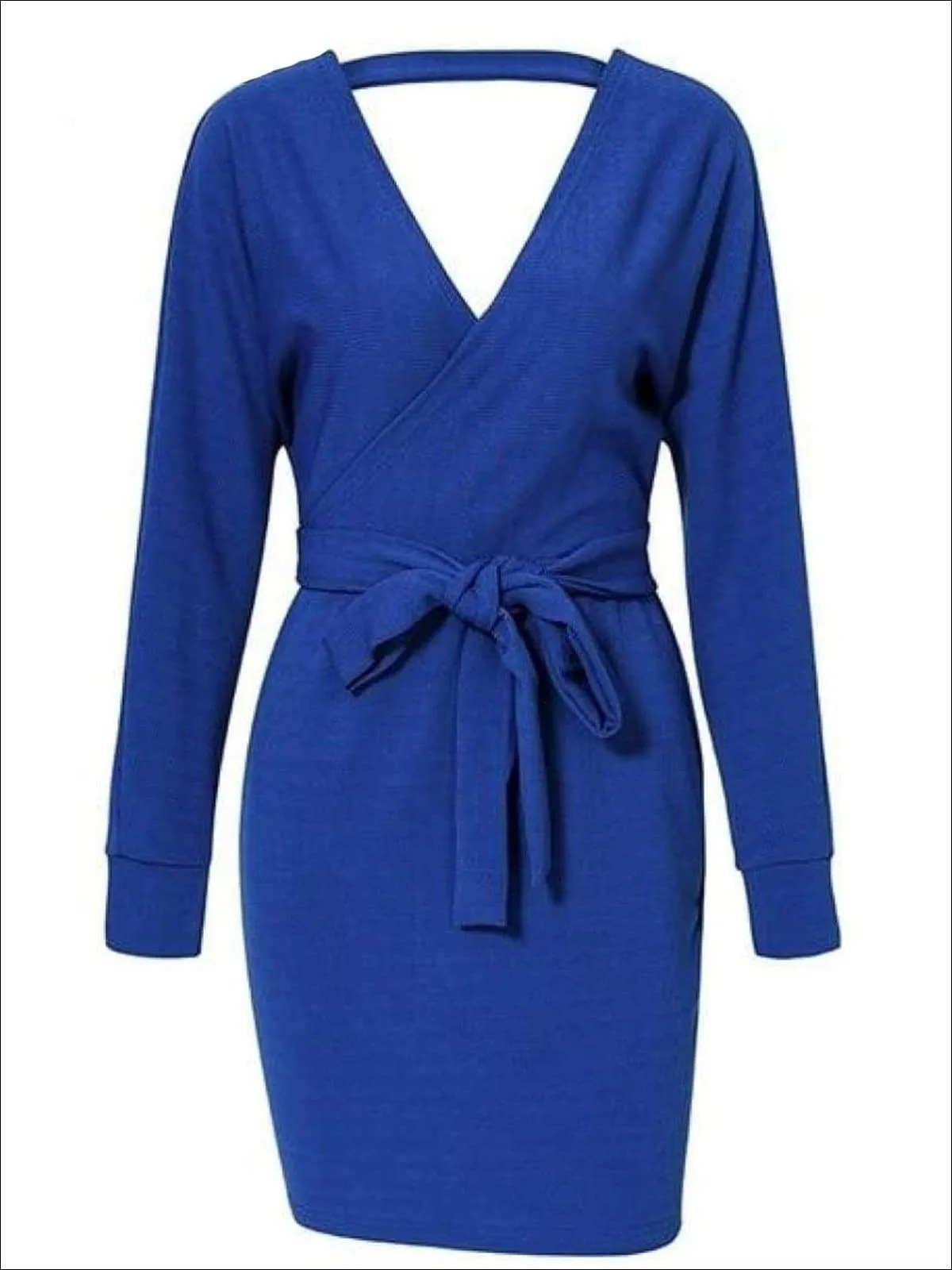 Women's Fall Knit Fashion Wrap Sweater Dress