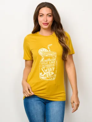 WOMEN'S SHORT SLEEVE GRAPHIC TOP