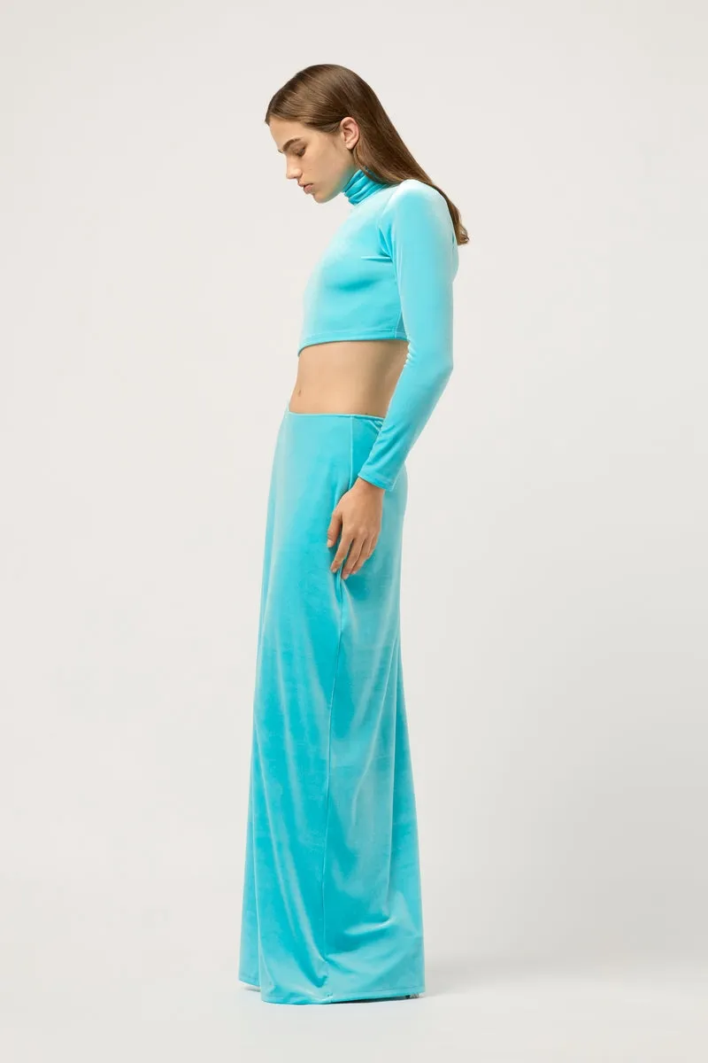 WOMENS VELVET MAXI SKIRT