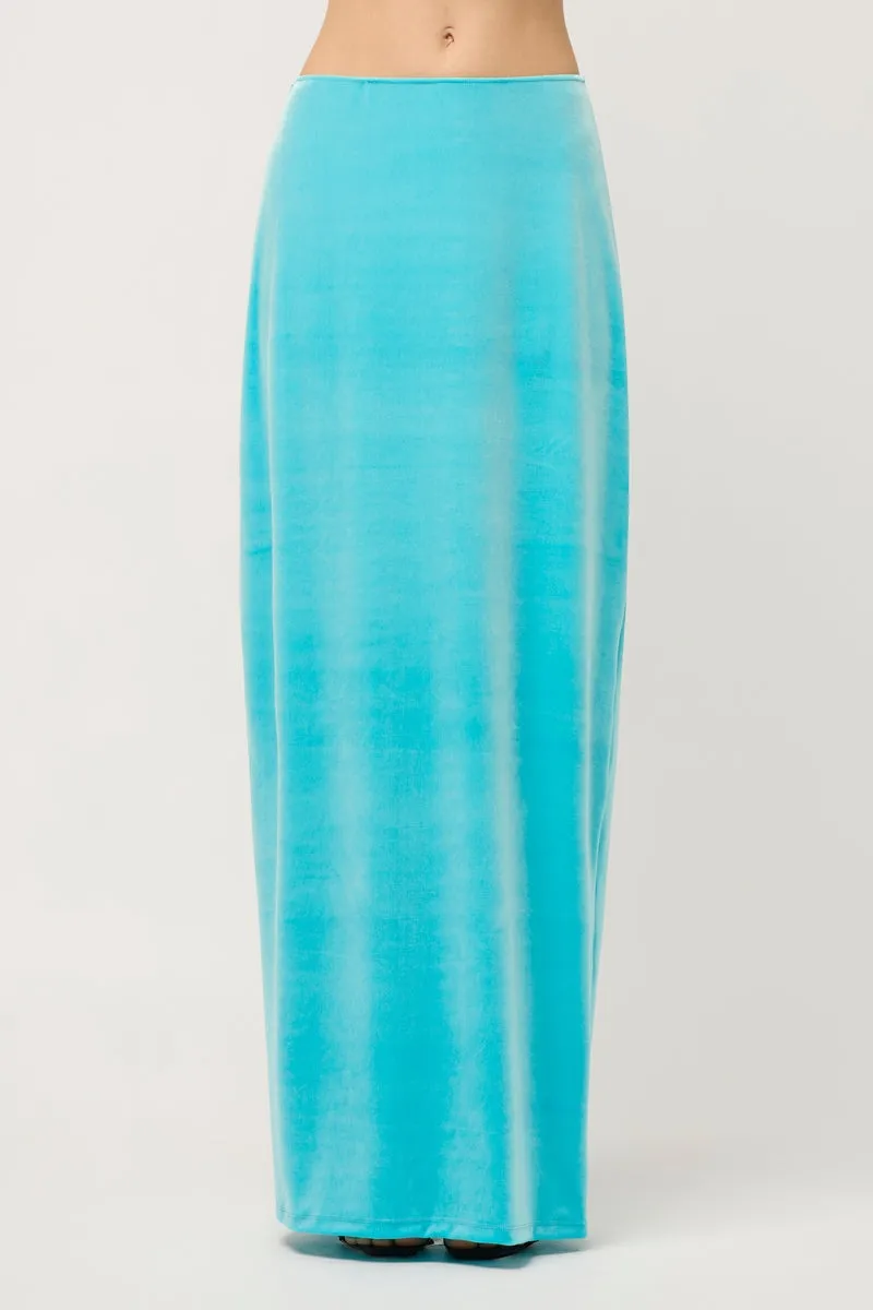 WOMENS VELVET MAXI SKIRT