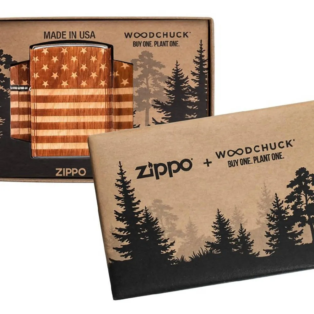 WOODCHUCK USA American Flag Wrap Lighter