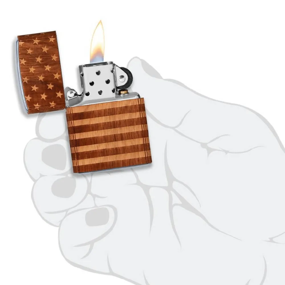 WOODCHUCK USA American Flag Wrap Lighter