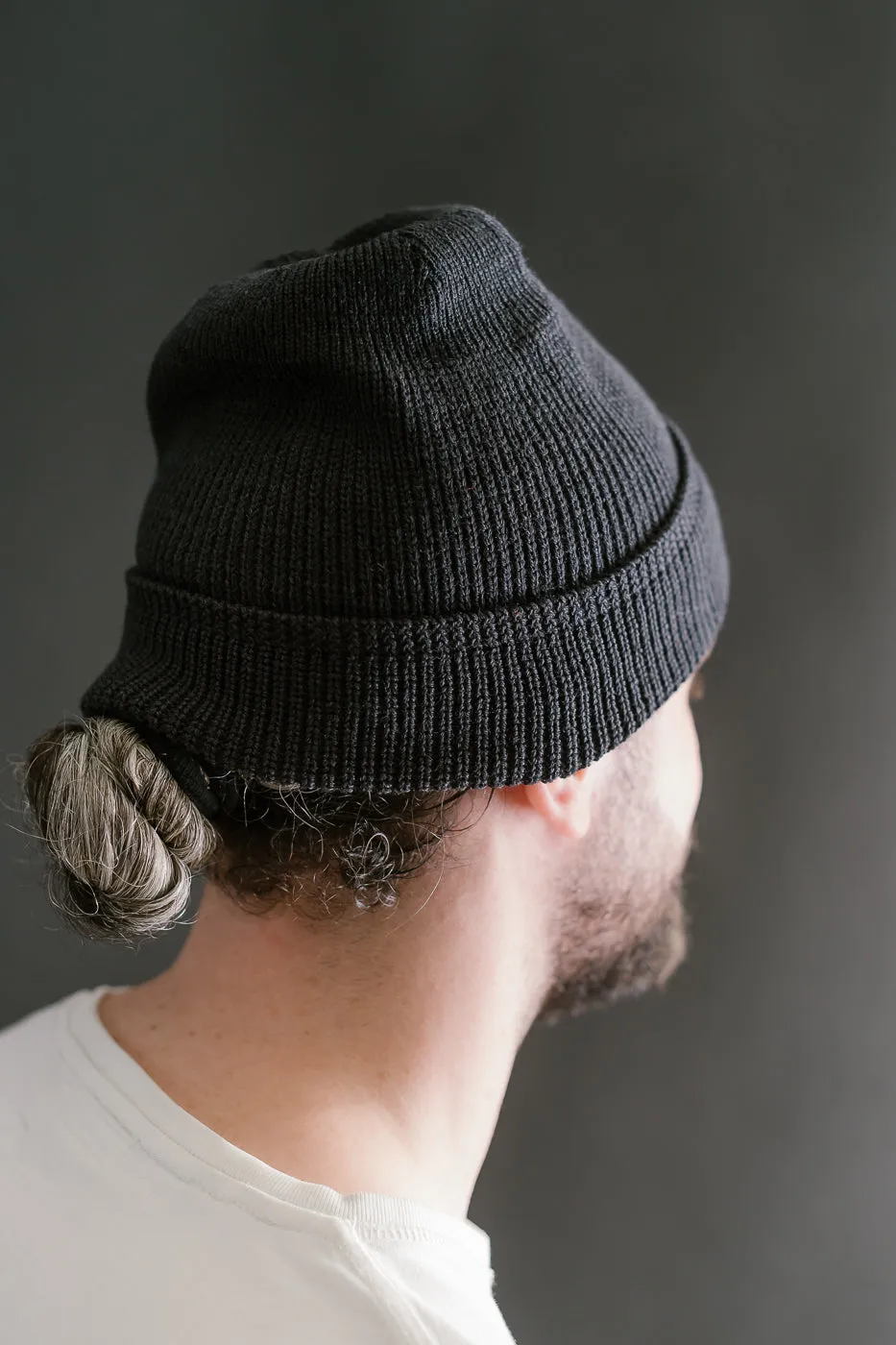 Wool Knit Watch Cap - Dark Charcoal