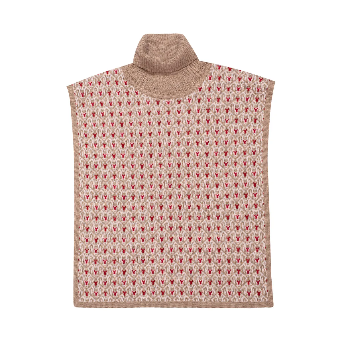 Wool Roll Neck Noel, Camel, Brown