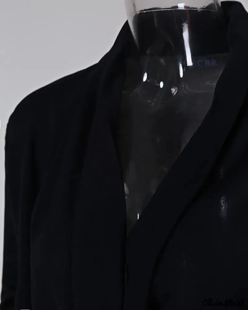 Xieyinshe - Casual Ruched Blouse with Long Sleeves and Solid Neckline