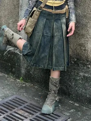 Y2K Jean Skirt