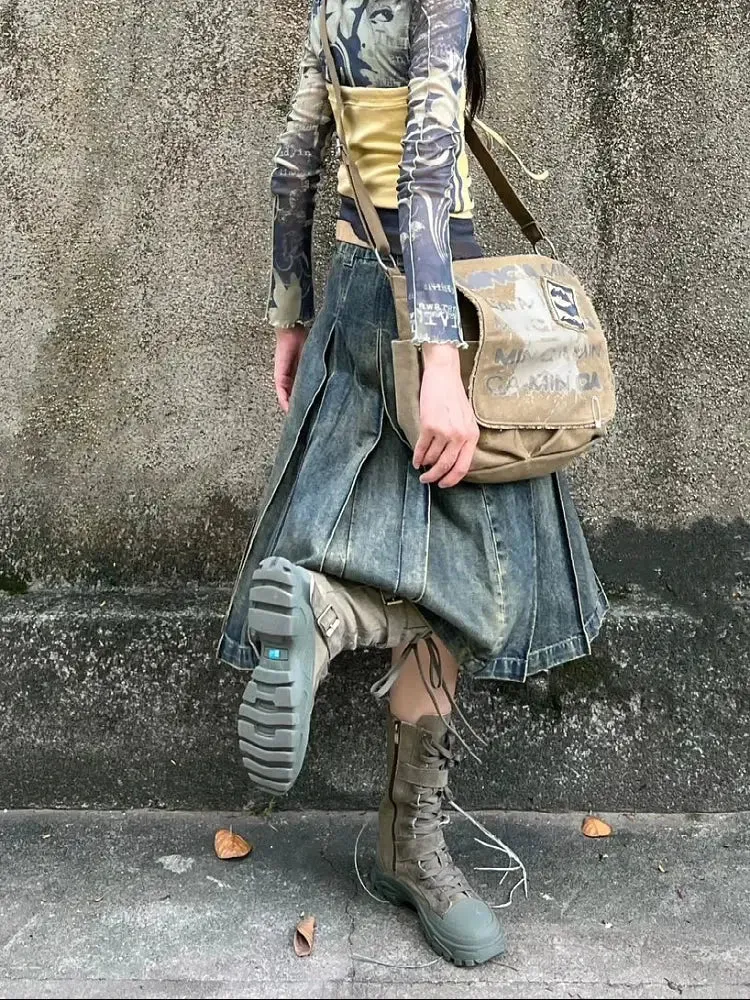 Y2K Jean Skirt
