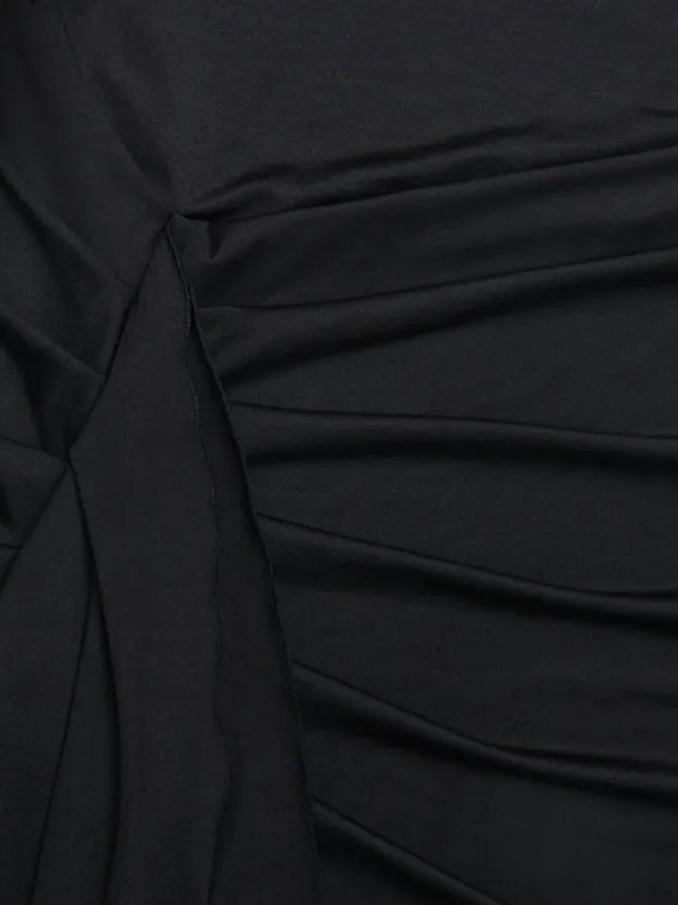 Y2K Slit Wrap Maxi Dress