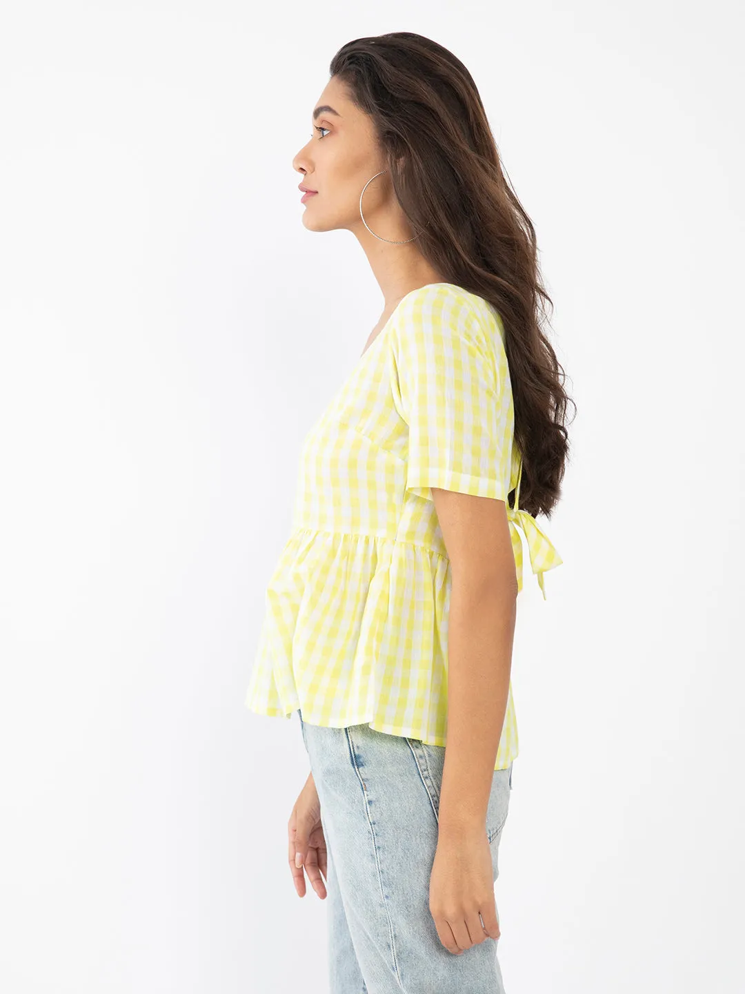 Yellow Checked Top
