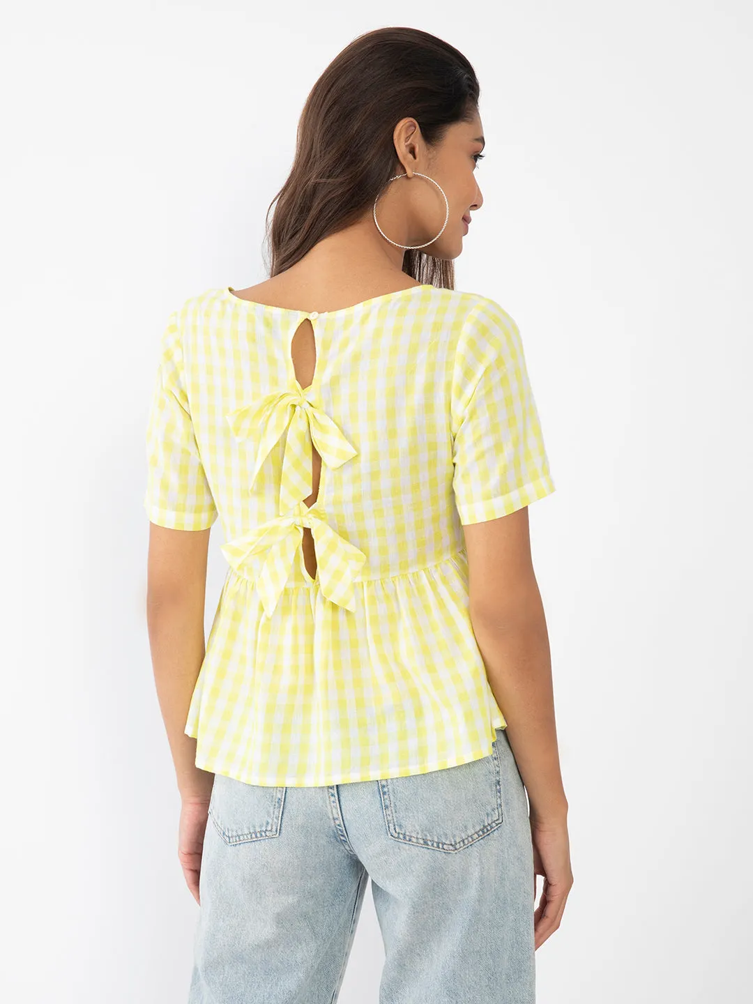 Yellow Checked Top