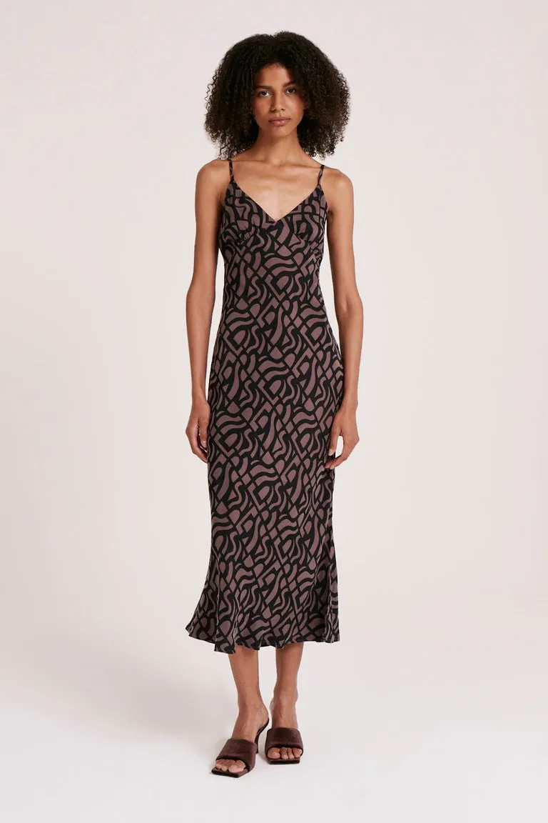 Yves Cupro Slip Dress Goya