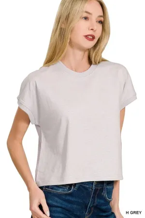 Zenana Premium Cotton Relaxed Crop Tee