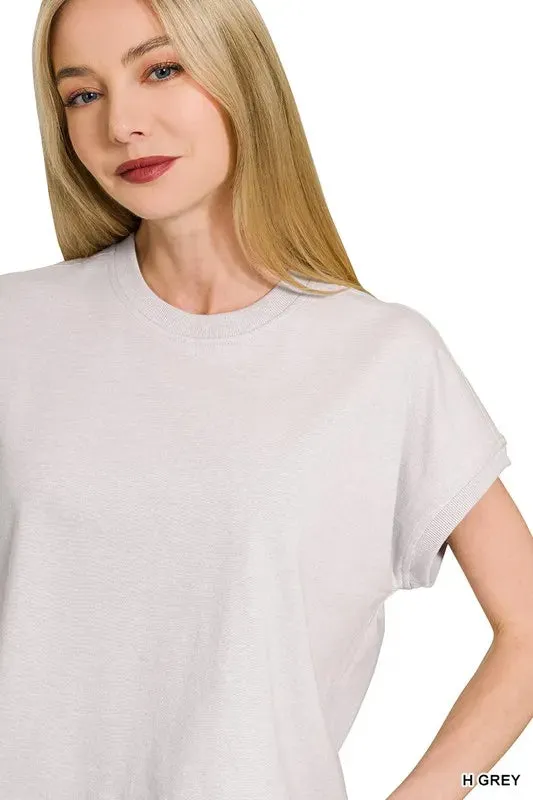 Zenana Premium Cotton Relaxed Crop Tee