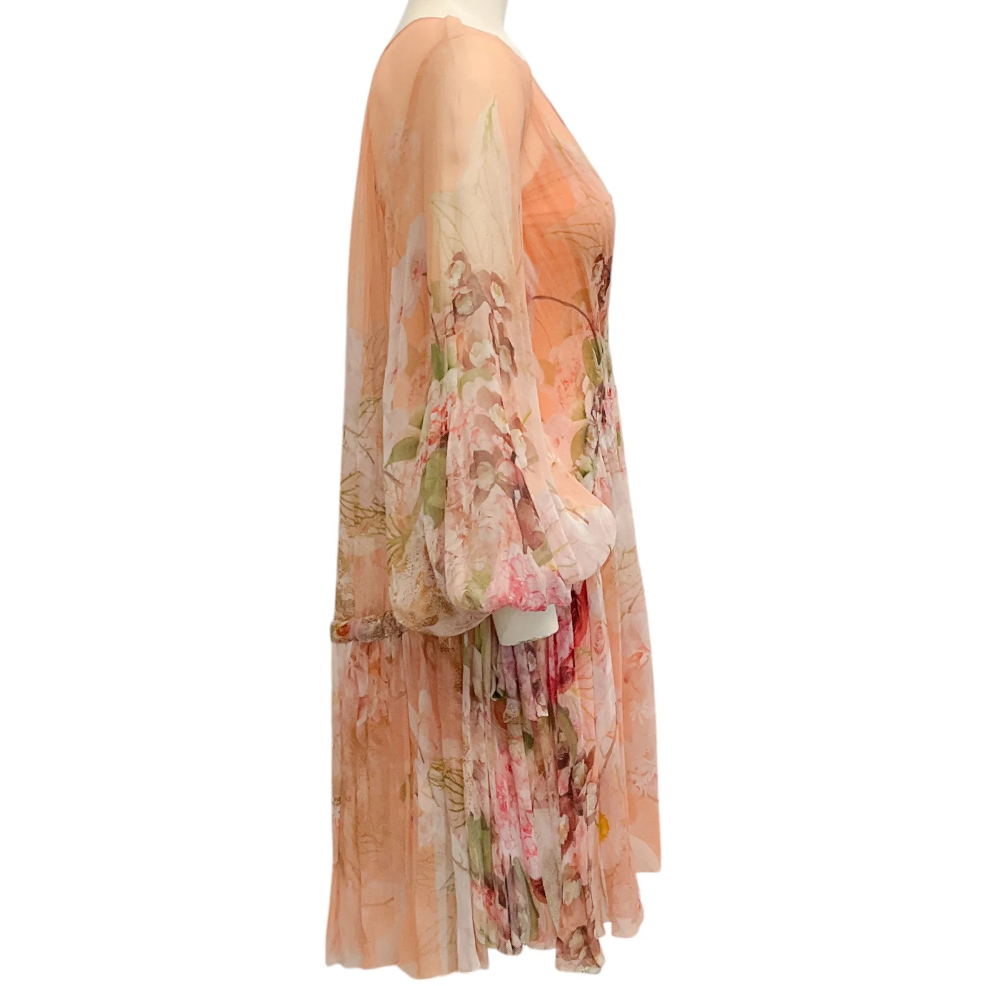 Zimmermann Blush Garden Floral Dancer Drawn Mini Dress